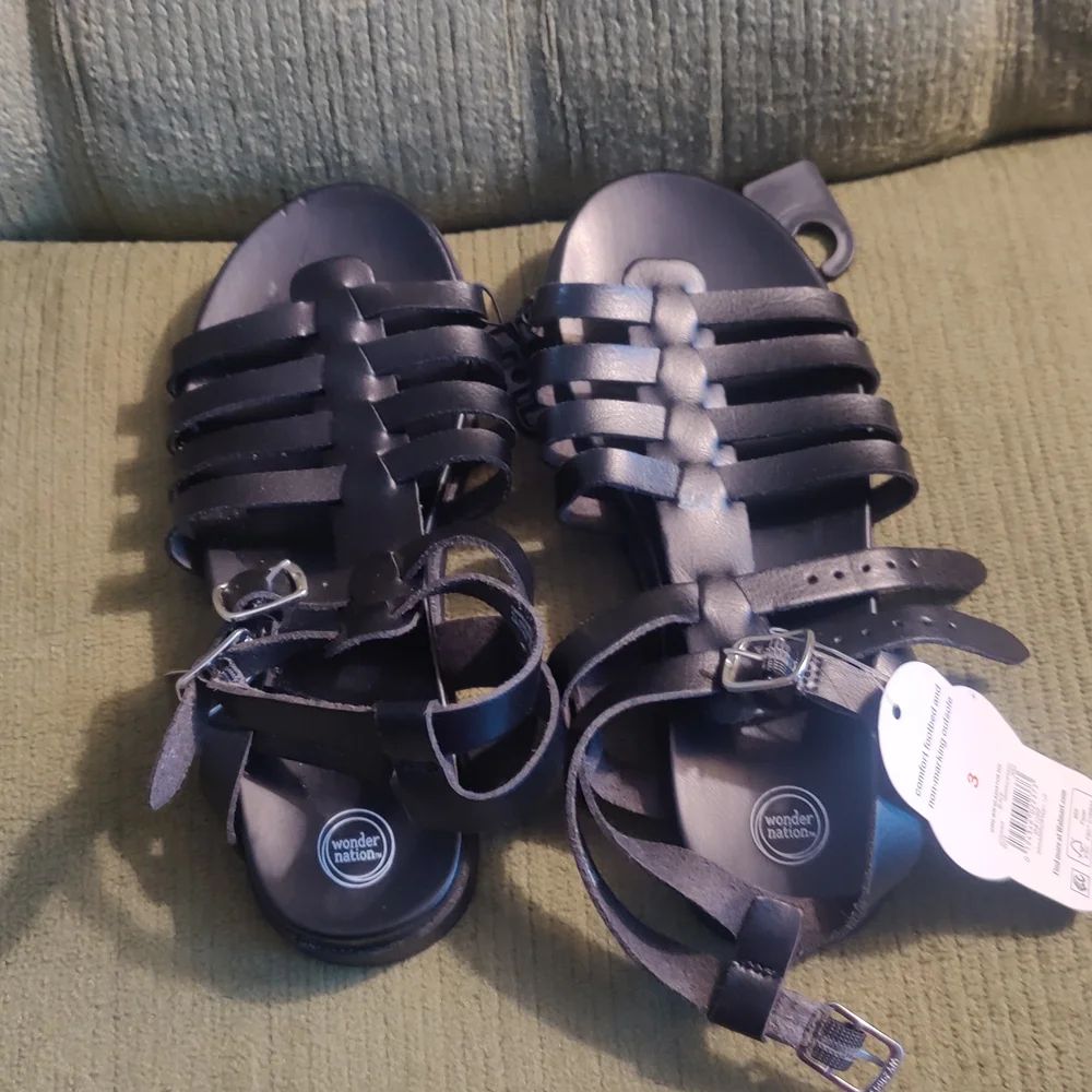 Modern Society‎ Black Strappy Sandals